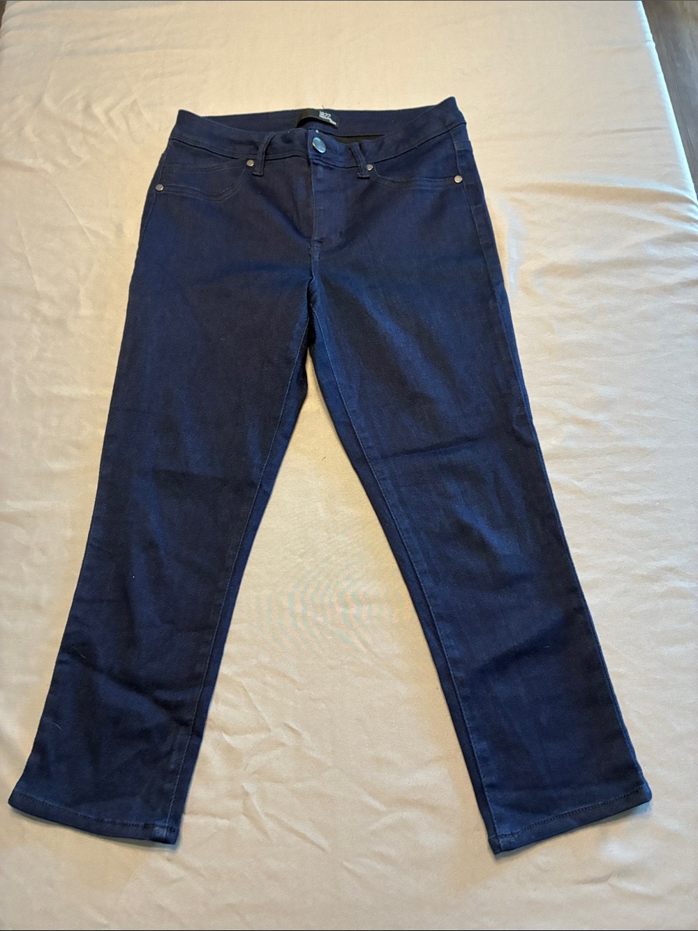 1822 Denim Women's Straight-Leg Jeans in Navy Blue